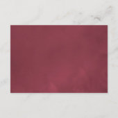 Bordeaux - Bourgondië Floral bruiloft receptie Informatiekaartje (Achterkant)