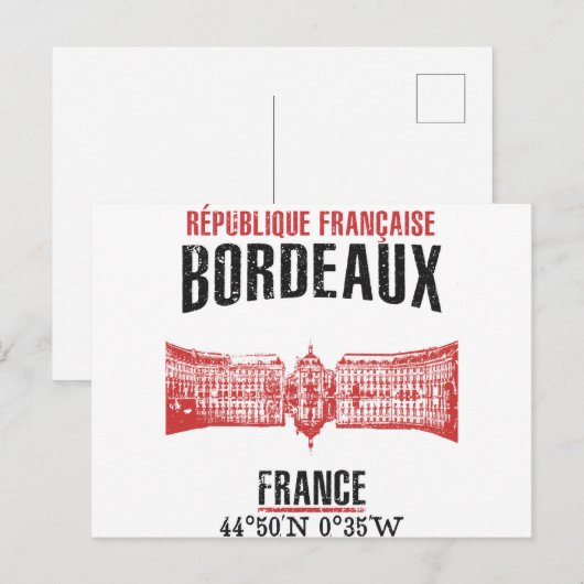 Bordeaux Briefkaart (Voorkant / Achterkant)