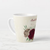 Bordeaux champagne bloemen latte mok (Linkerhoek)