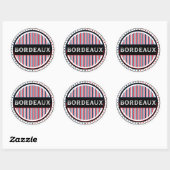 Bordeaux City Pride Embleem – Franse identiteit Ronde Sticker (Vel)