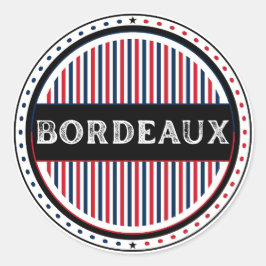 Bordeaux City Pride Emblem – French Identity Ronde Sticker