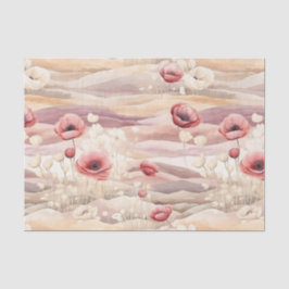 Bordeaux Crème Blush Bloemrijke Bruiloft Tissuepapier