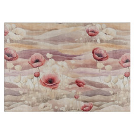 Bordeaux Crème Blush Bloemrijke Bruiloftsdouche Snijplank