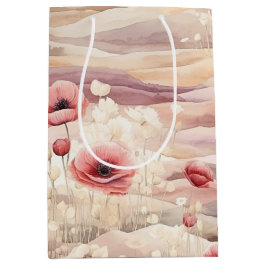 Bordeaux Crème Blush Bloemrijke Bruiloftsontvangst Medium Cadeauzakje