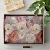 Bordeaux Crème Lente Bloemen Bruidsborrel Tissuepapier (Geschenk)