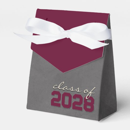 Bordeaux & Crème Schoolbord Afstudeercadeausdozen Bedankdoosjes (Voorkant Zijde)
