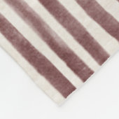 Bordeaux Crème Strepen   Fleece Deken (Hoek)