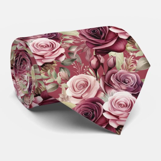 Bordeaux dieprode rozen blosemtint mauve das (Opgerold)