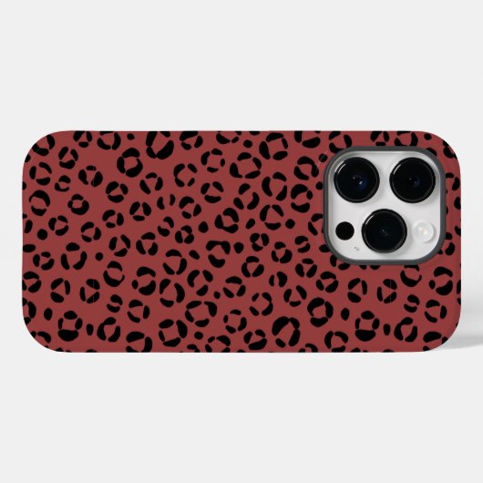 Bordeaux Dierenprint Case-Mate iPhone Case (Achterkant (horizontaal))