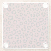 Bordeaux Dierenprint Glazen Onderzetter (Achterkant)