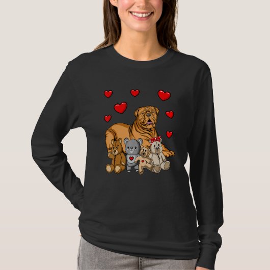 Bordeaux Dog Cudly Speelgoed T-shirt (Voorkant)