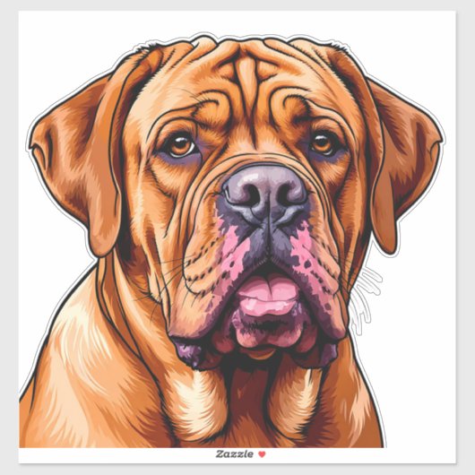 Bordeaux Dog Sticker (Vel)