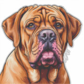 Bordeaux Dog Sticker (Voorkant)