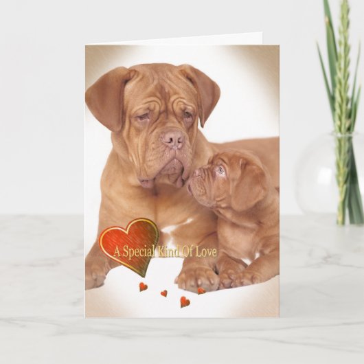 BORDEAUX EEN SPECIAAL SOORT LIEFDE FEESTDAGEN KAART (Voorkant)