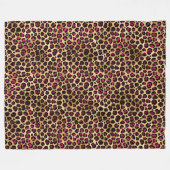 Bordeaux en Goud Luipaard Serie Design 2 Fleece Deken (Voorkant (Horizontaal))