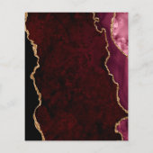 Bordeaux en gouden agaat stenen budget bruiloft  (Achterkant)