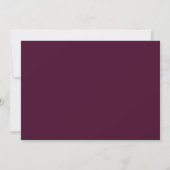 Bordeaux En Gouden Monogram QR-code Trouwen Save The Date (Achterkant)