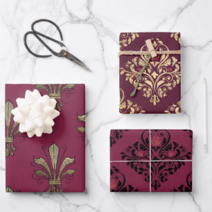 Bordeaux en Gouds Parijs Inpakpapier Vel