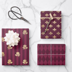 Bordeaux en Gouds Parijs Inpakpapier Vel