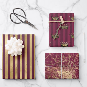 Bordeaux en Gouds Parijs Inpakpapier Vel