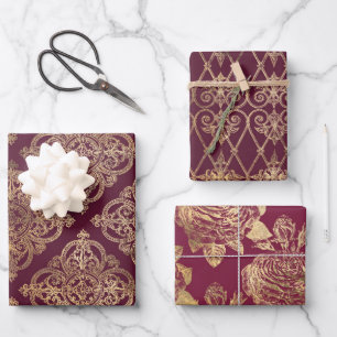 Bordeaux en Gouds Parijs Inpakpapier Vel