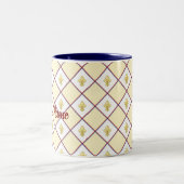 Bordeaux fleur-de-lis cup tweekleurige koffiemok (Center)