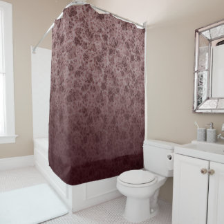 Bordeaux flowers degraded curtain douchegordijn