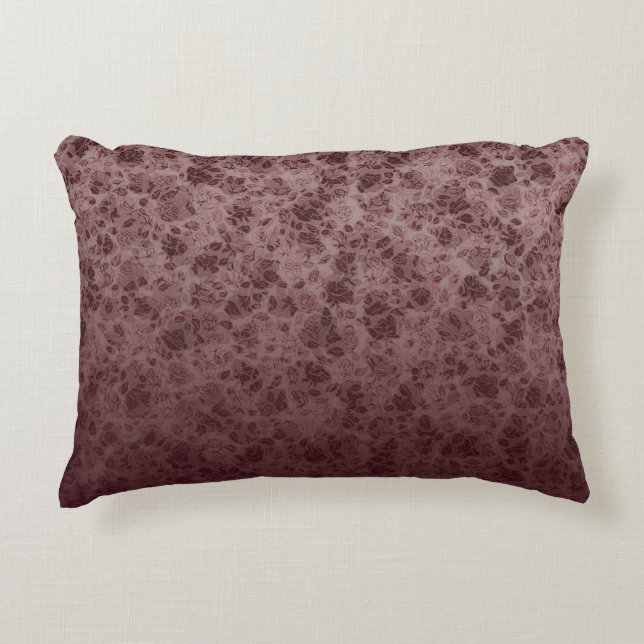 Bordeaux flowers degraded pillow accent kussen (Voorkant)