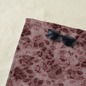 Bordeaux flowers degraded Towel Set Strandlaken (In situ)