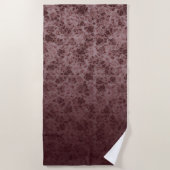 Bordeaux flowers degraded Towel Set Strandlaken (Voorkant)