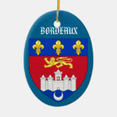 Bordeaux France Crest kerstversiering Keramisch Ornament (Voorkant)