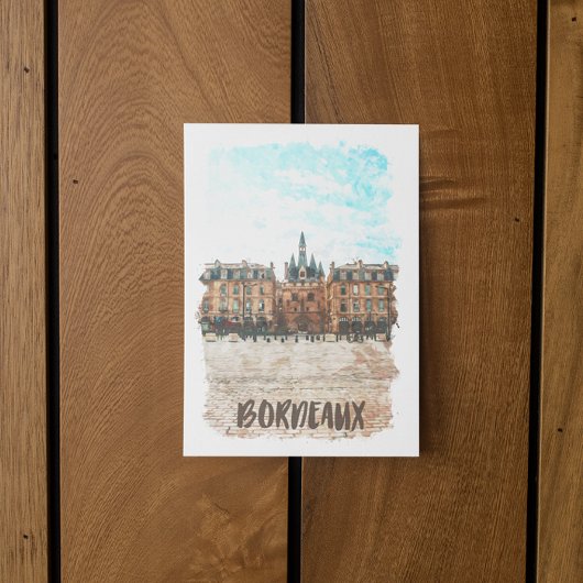 Bordeaux France Place de la Bourse Travel Briefkaart