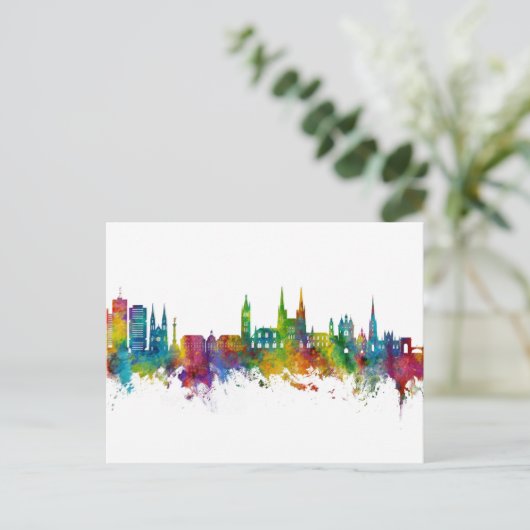 Bordeaux France Skyline Briefkaart (Staand voorkant)