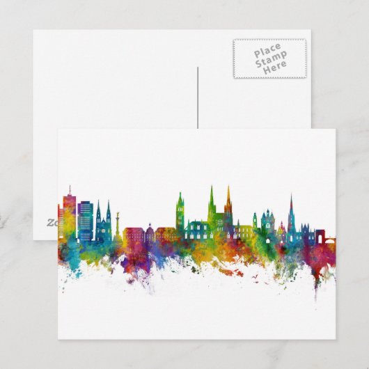 Bordeaux France Skyline Briefkaart (Voorkant / Achterkant)