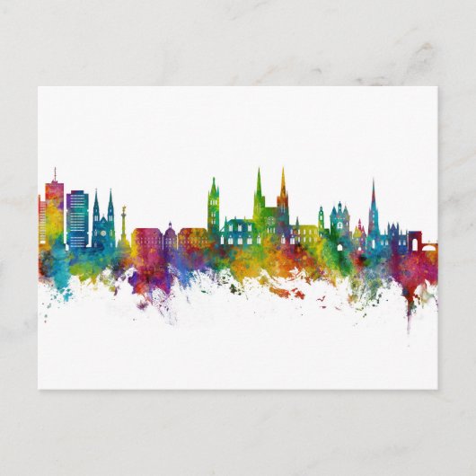 Bordeaux France Skyline Briefkaart (Voorkant)
