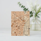 Bordeaux France Vintage Map Briefkaart (Staand voorkant)