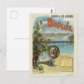 Bordeaux France Vintage Poster 1896 Briefkaart (Voorkant / Achterkant)