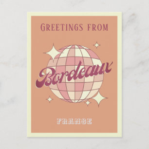 Bordeaux Frankrijk disco Retro Briefkaart