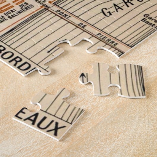 Bordeaux Frankrijk  kaart Legpuzzel (Zijkant)