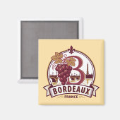 Bordeaux Frankrijk Magneet (Voorkant / Achterkant)
