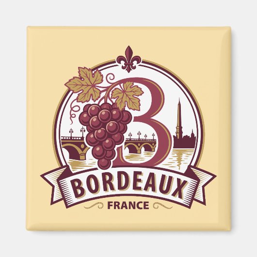 Bordeaux Frankrijk Magneet (Voorkant)