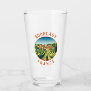 Bordeaux Frankrijk Retro Distressed Circle Glas