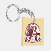 Bordeaux Frankrijk Sleutelhanger (Voorkant Links)