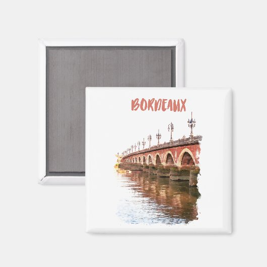 Bordeaux Frankrijk Stadsreizen Magneet (Voorkant / Achterkant)
