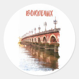 Bordeaux Frankrijk Stadsreizen Ronde Sticker