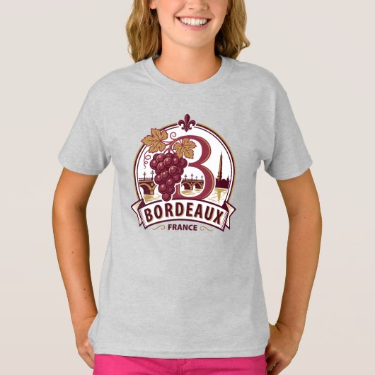 Bordeaux Frankrijk T-shirt (Voorkant)