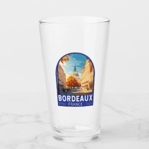 Bordeaux Frankrijk Travel Art Embleem Glas