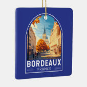 Bordeaux Frankrijk Travel Art Embleem Keramisch Ornament (Rechts)