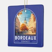 Bordeaux Frankrijk Travel Art Embleem Keramisch Ornament (Links)