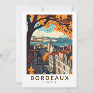 Bordeaux Frankrijk Travel Art Vintage Kaart